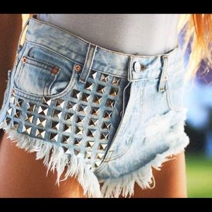 Runwaydreamz Bel Air Stoner Studded Babe Shorts